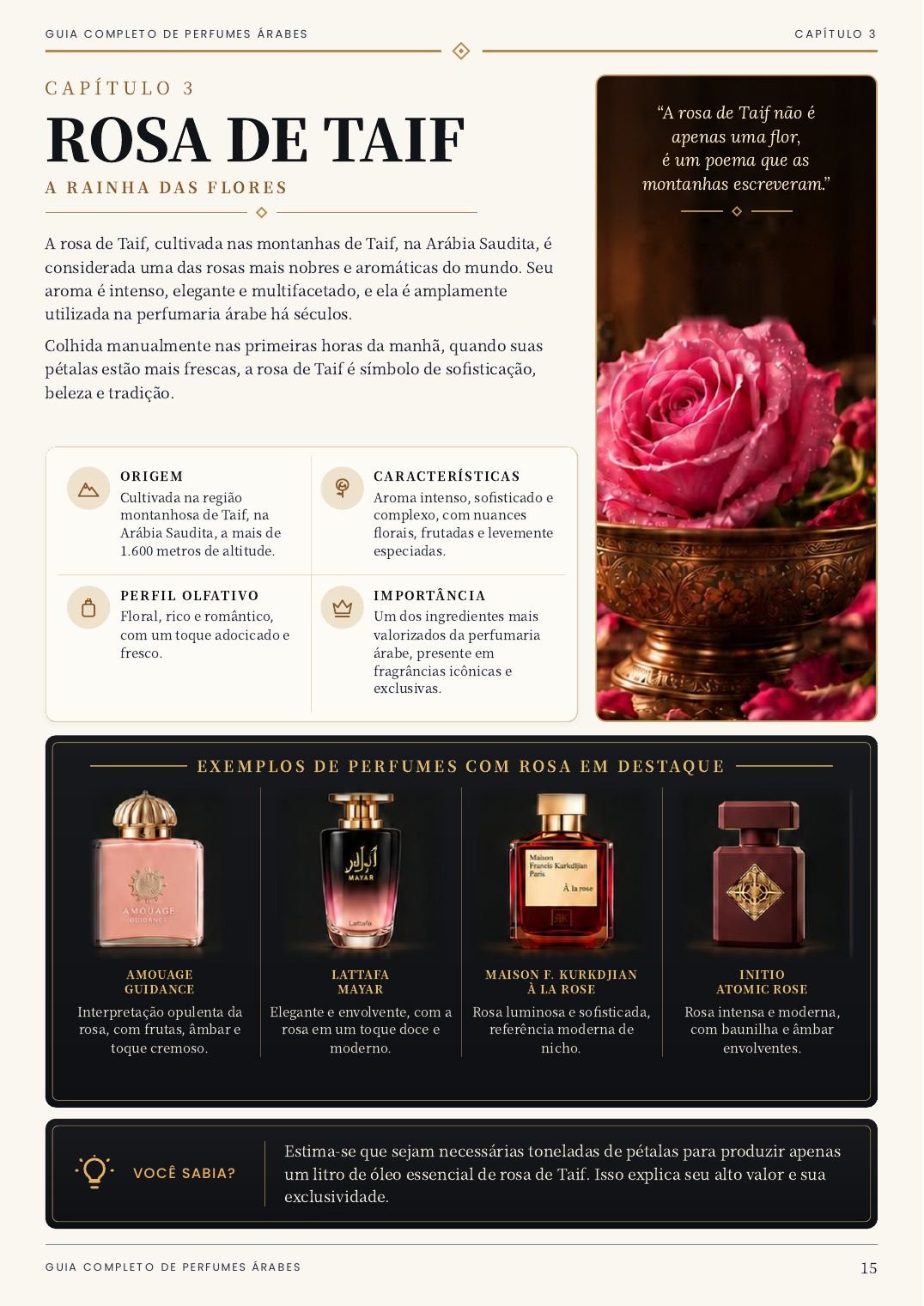 Página sobre a rosa de Taif